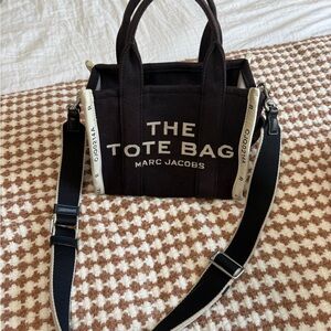 Marc Jacobs Black and Cream Tote Bag